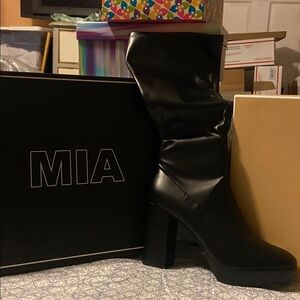 MIA Sleek Black High Boots
